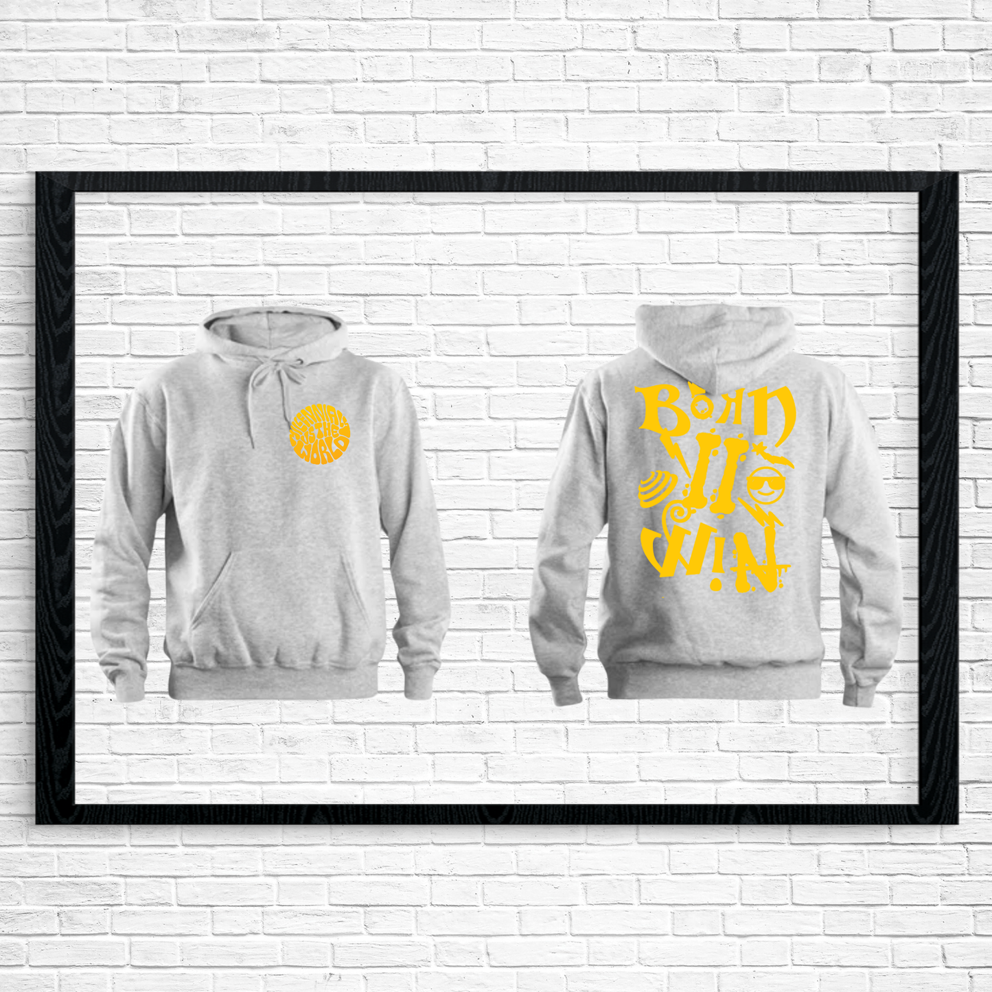Grey Hoodie w/Yellow