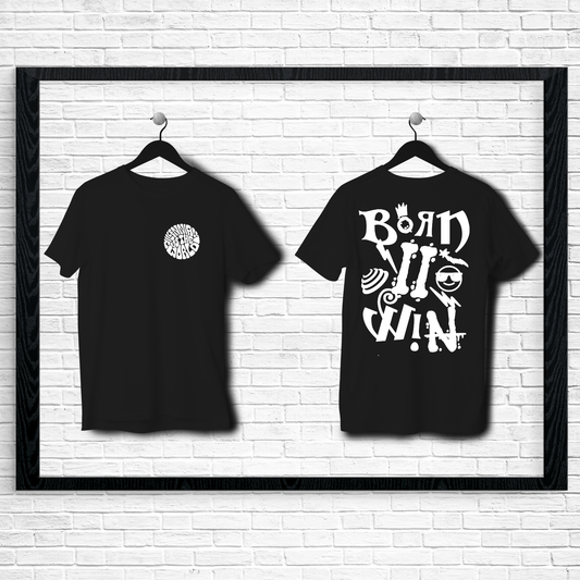 Black w/White Tee