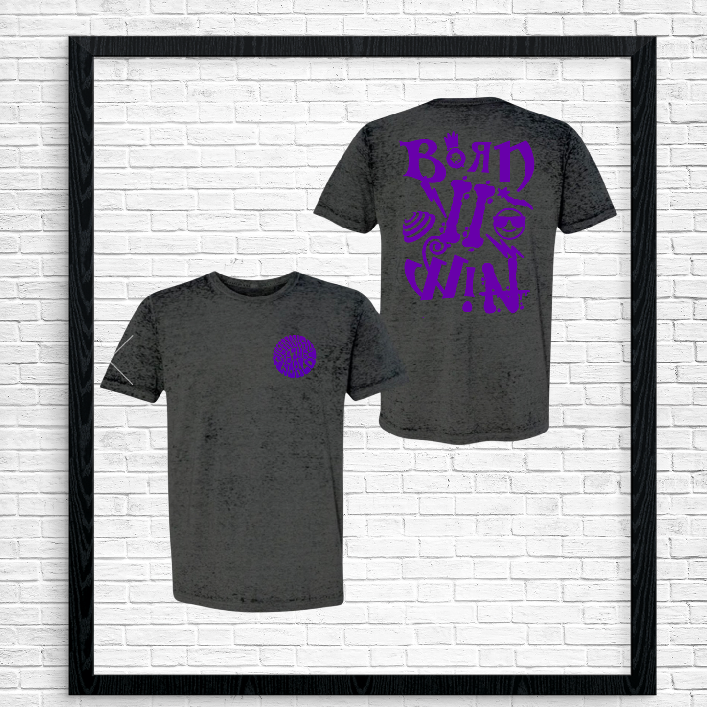 Black w/Purple Acid Wash Oversized Tee
