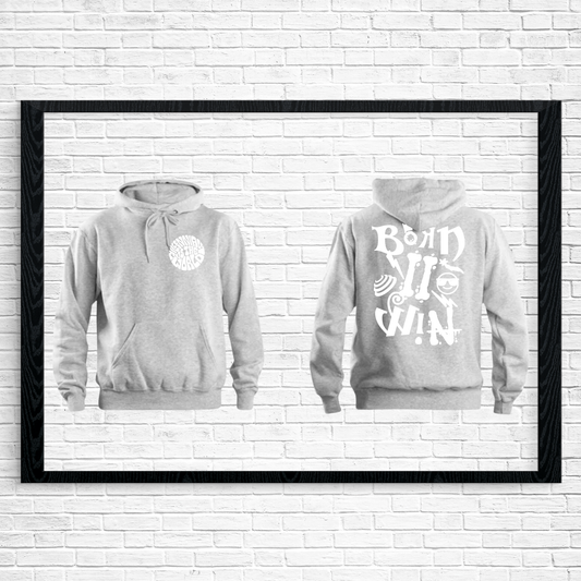 Grey Hoodie w/White